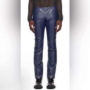 EUC Mowalola-True Blue faux leather pants. Size XS